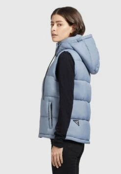 Khujo EDEN MATT - Weste - Hellblau -Khujo Geschaft 9e3be07b8fcd4d86b1c498afeccdf35b