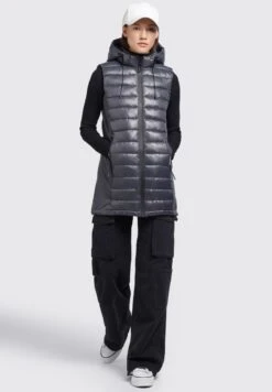 Khujo BECCA SHINY - Weste - Grau -Khujo Geschaft d06e3f2e9cba4de8b1fe9e80d8e38dca