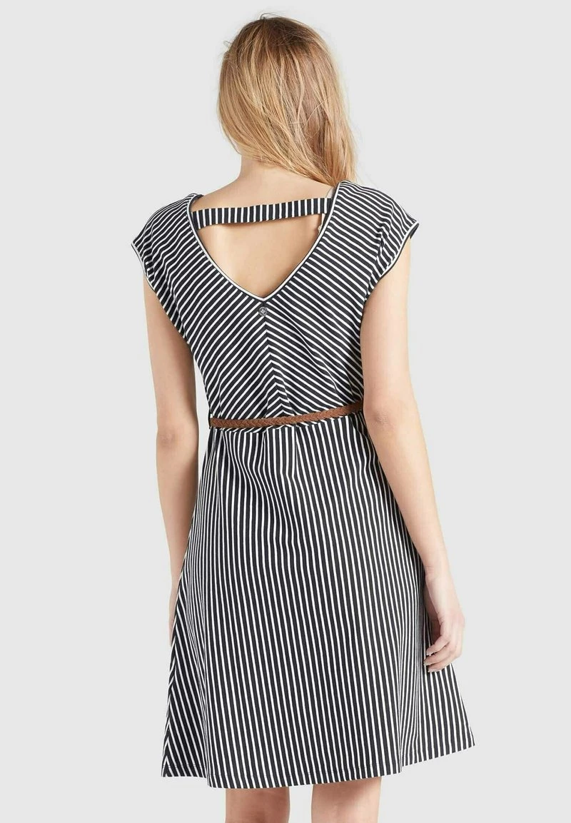 Khujo LEIFA - Freizeitkleid - Dunkelblau-weiß Gestreift 5 Khujo LEIFA - Freizeitkleid - Dunkelblau-weiß Gestreift – Bild 3